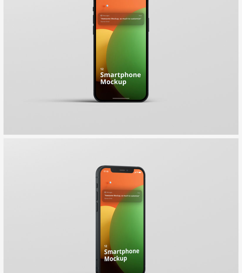 iPhone12手机APP效果图多角度屏幕UI展示PSD智能贴图样机素材模板 图片素材 sucaiwan.com