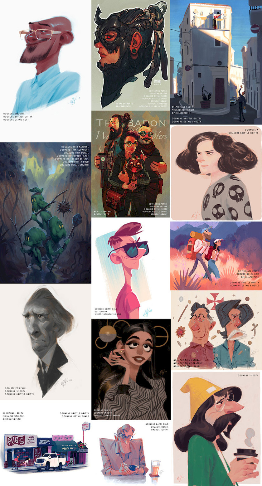 procreate笔刷-水粉铅笔混合颜料笔刷Gouache MaxPack 笔刷资源 第3张-素材湾丨精选海外优质设计素材资源 procreate笔刷-水粉铅笔混合颜料笔刷Gouache MaxPack 笔刷资源 sucaiwan.com