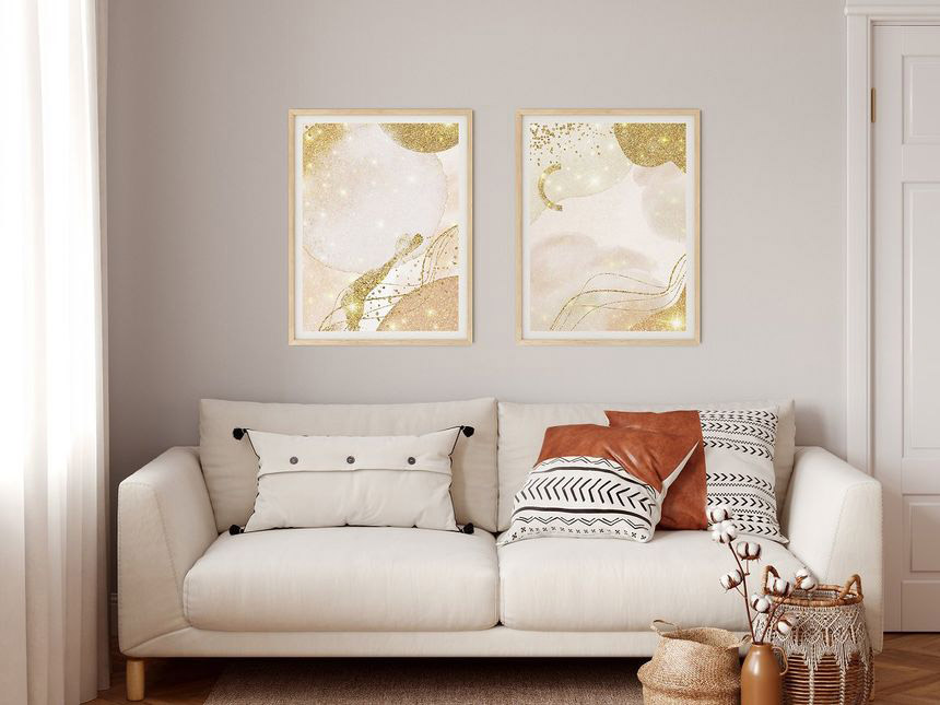 背景素材-抽象金色水彩形状图案背景图海报素材 图片素材 sucaiwan.com