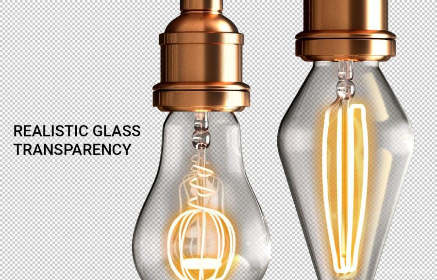 背景素材-创意灯泡渲染效果图素材 图片素材 sucaiwan.com