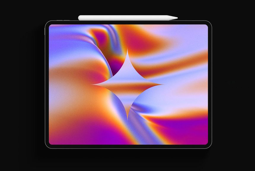 背景素材-抽象炫彩科幻镭射流体渐变色纹理背景图片素材 图片素材 sucaiwan.com