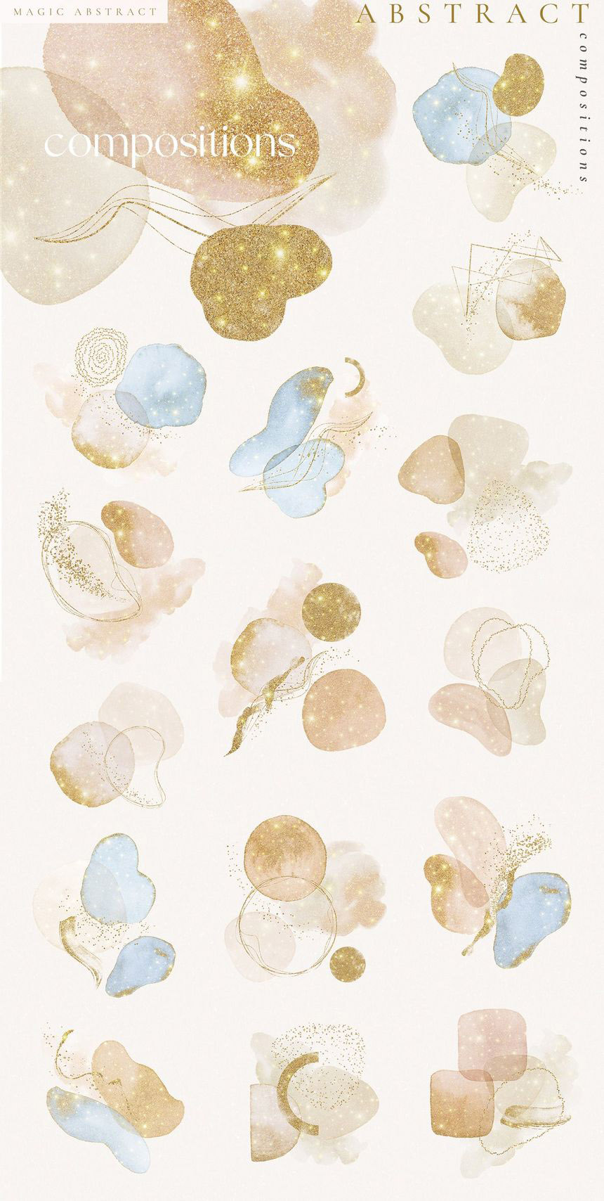背景素材-抽象金色水彩形状图案背景图海报素材 图片素材 sucaiwan.com