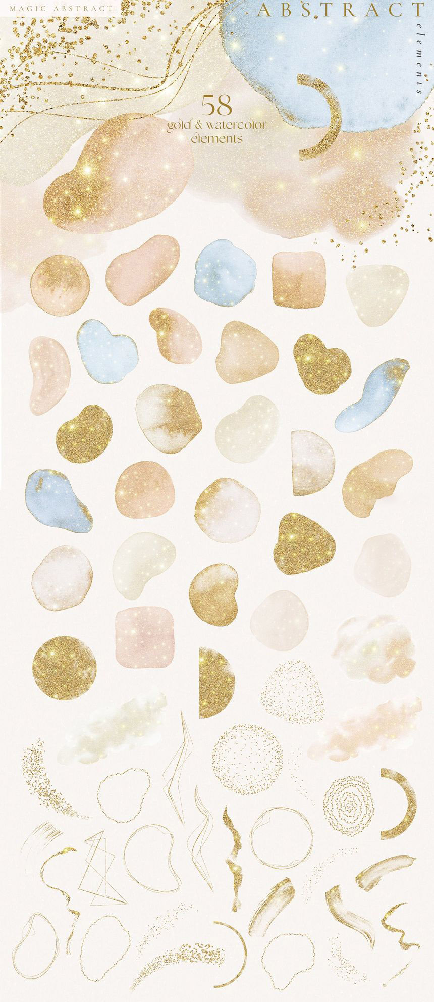 背景素材-抽象金色水彩形状图案背景图海报素材 图片素材 sucaiwan.com