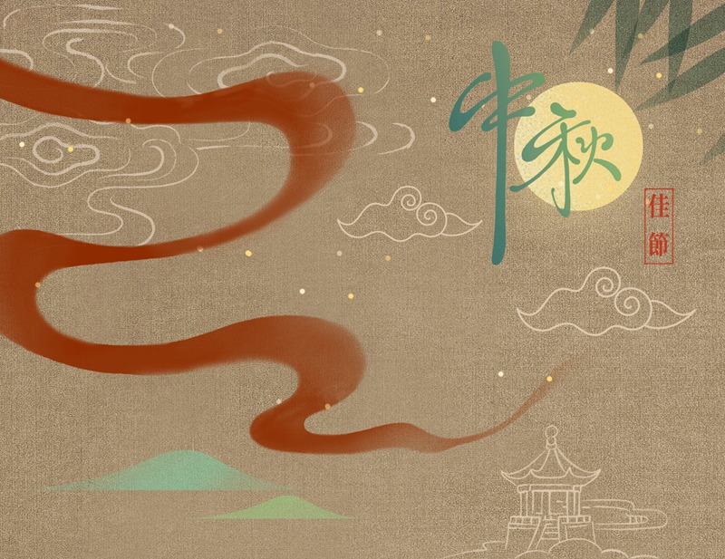 中秋节国庆月饼嫦娥玉兔宣传促销PSD海报展板模板设计素材 图片素材 sucaiwan.com