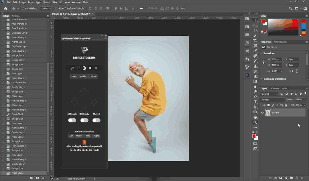 PS动态粒子飞溅特效插件，一键让你的照片动起来 插件预设 sucaiwan.com