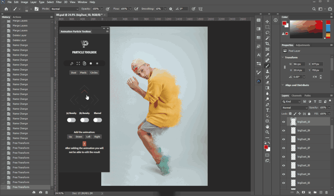 PS动态粒子飞溅特效插件，一键让你的照片动起来 插件预设 sucaiwan.com