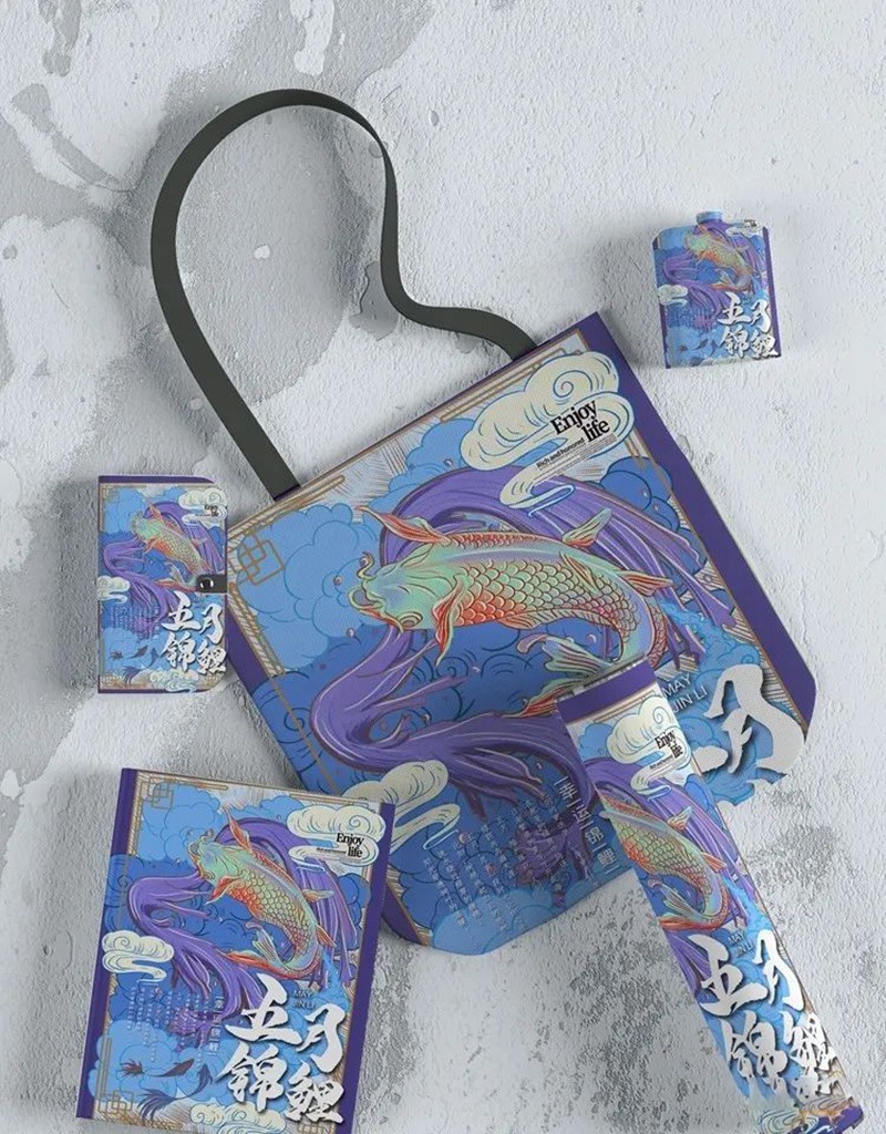 中国风文化产品包装茶叶滑板PSD模板样机 图片素材 sucaiwan.com