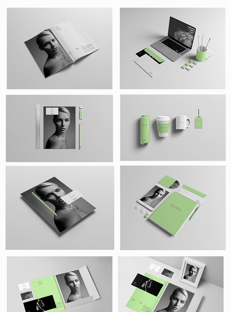 服饰潮牌服装品牌VI智能贴图样机效果LOGO展示PSD设计素材模板 图片素材 sucaiwan.com