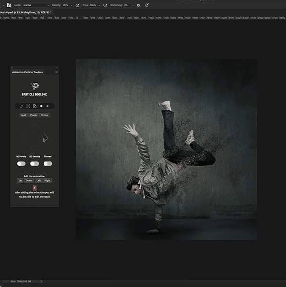 PS动态粒子飞溅特效插件，一键让你的照片动起来 插件预设 sucaiwan.com