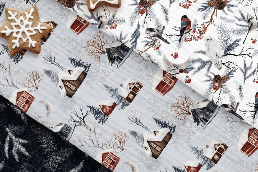 背景素材-冬季森林主题水彩图案插画素材(PNG) 图片素材 第4张-素材湾丨精选海外优质设计素材资源 背景素材-冬季森林主题水彩图案插画素材(PNG) 图片素材 sucaiwan.com