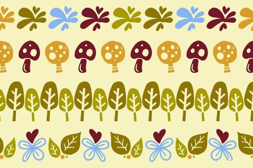 Procreate笔刷-植物森林印章图案笔刷素材资源 笔刷资源 sucaiwan.com