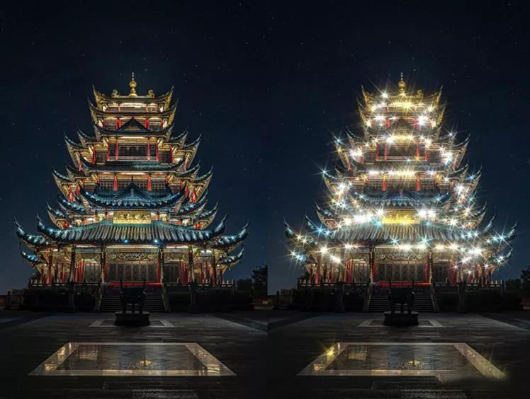 PS特效星芒效果插件，一键生成星芒效果 插件预设 sucaiwan.com