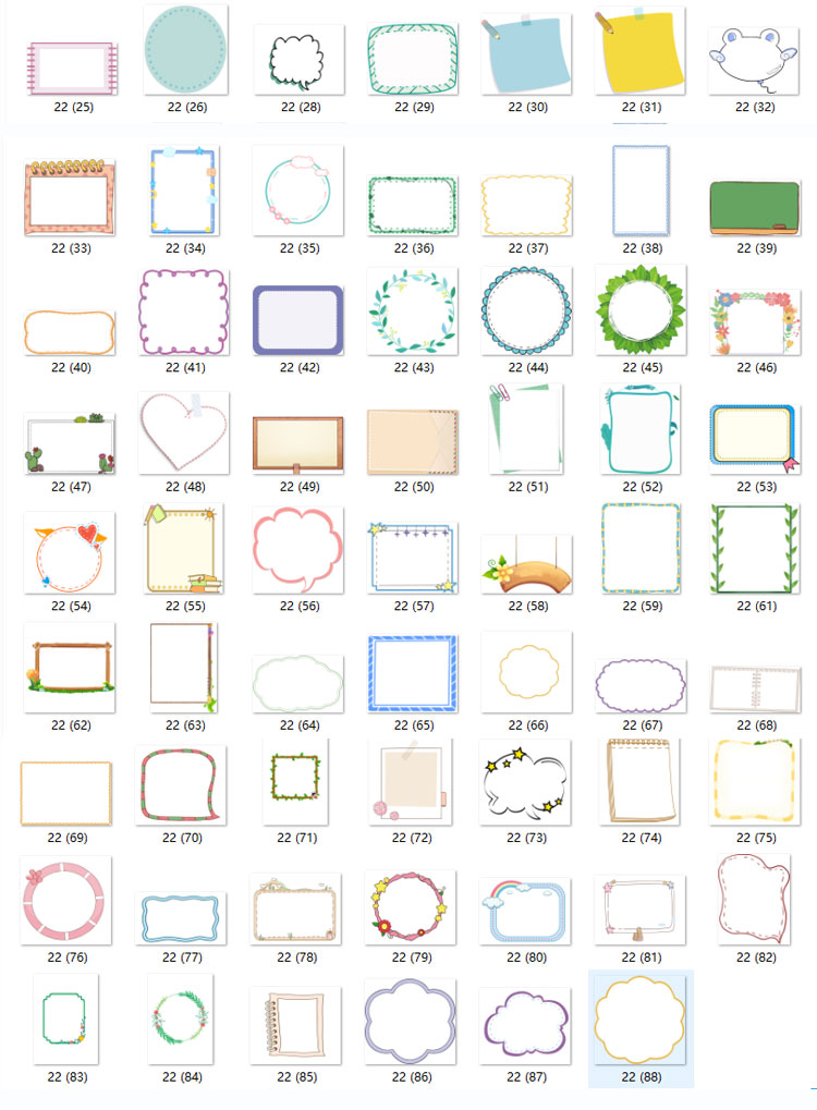 490款可爱卡通边框素材模板 图片素材 sucaiwan.com