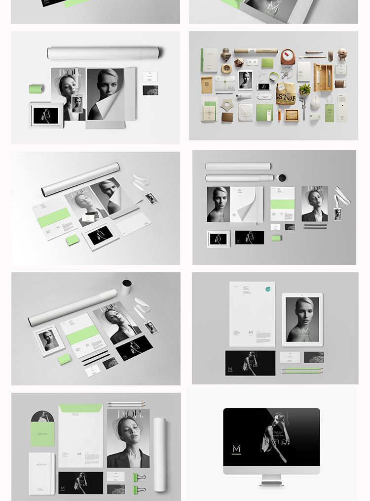 服饰潮牌服装品牌VI智能贴图样机效果LOGO展示PSD设计素材模板 图片素材 sucaiwan.com