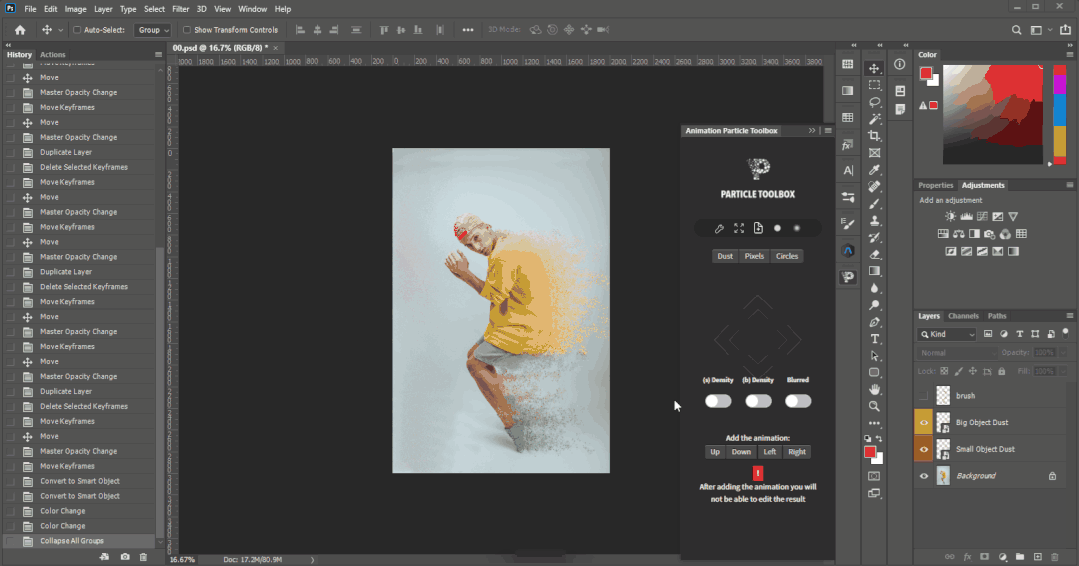 PS动态粒子飞溅特效插件，一键让你的照片动起来 插件预设 sucaiwan.com