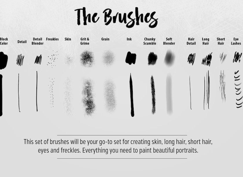 Procreate笔刷-完美人物肖像笔刷素材资源 笔刷资源 第8张-素材湾丨精选海外优质设计素材资源 Procreate笔刷-完美人物肖像笔刷素材资源 笔刷资源 sucaiwan.com