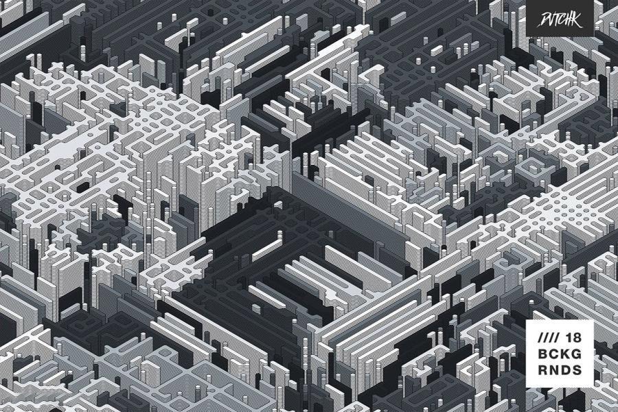 背景素材-等距视角彩色立体圆柱迷宫矢量背景图素材 图片素材 sucaiwan.com