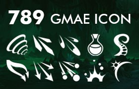 789枚RPG游戏技能和道具图标，PNG格式