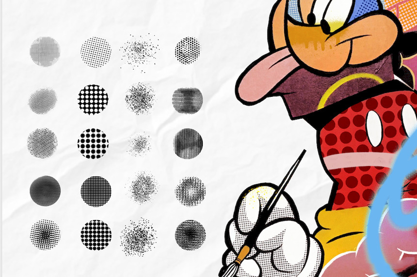 Procreate笔刷-波普流行艺术风格漫画笔刷素材 笔刷资源 sucaiwan.com