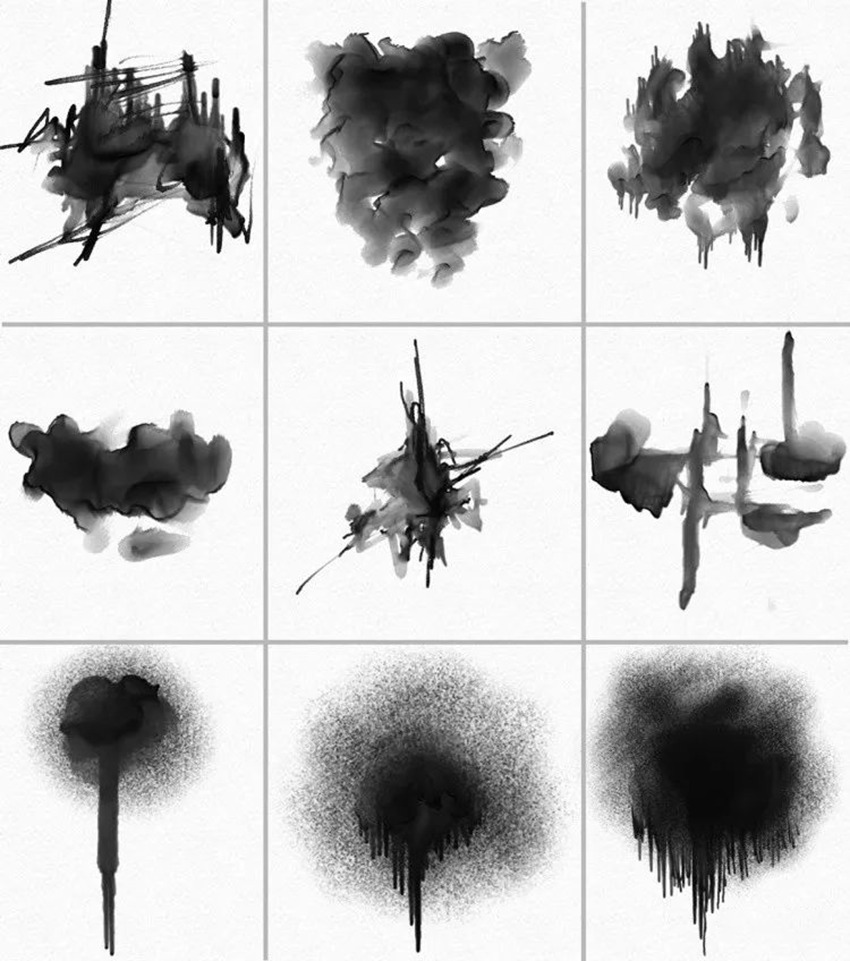 PS笔刷-水墨水彩中国风PS笔刷合集 笔刷资源 sucaiwan.com