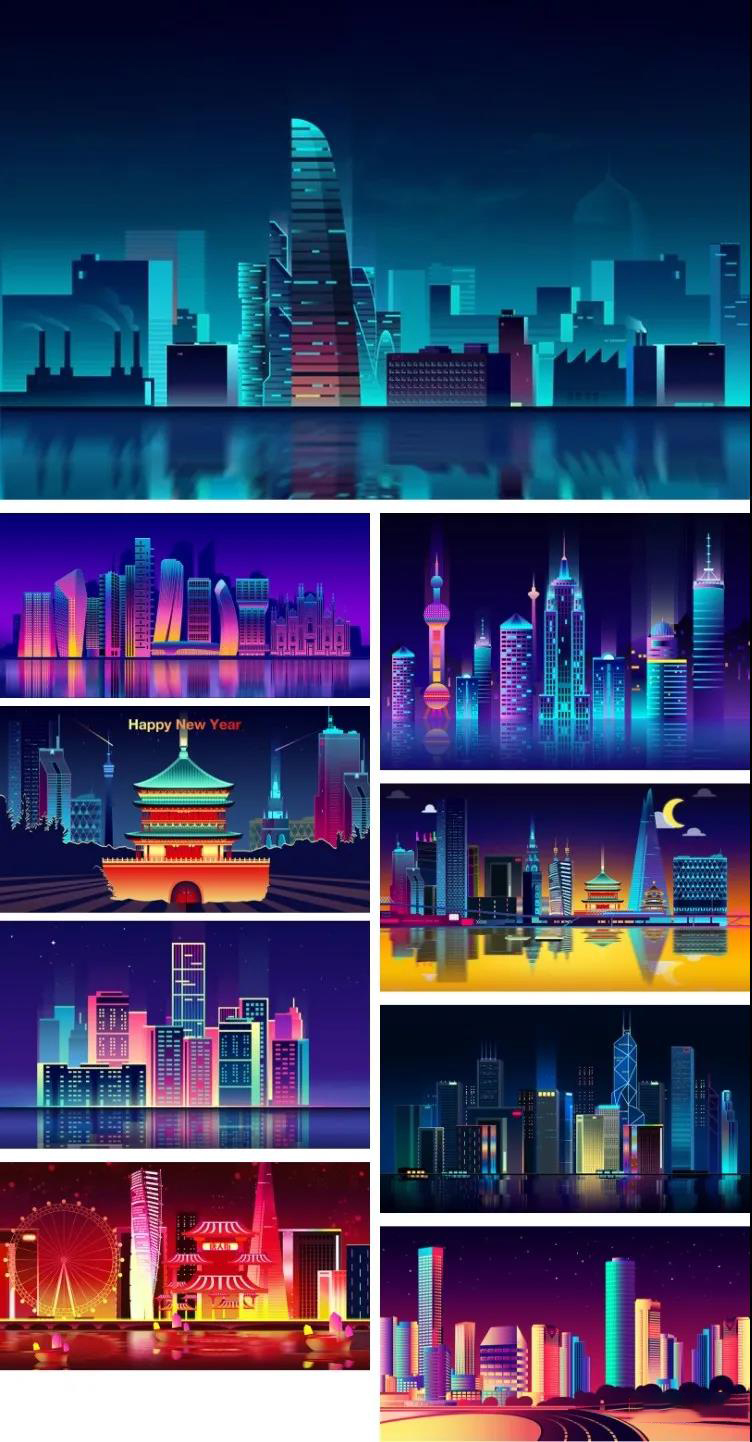 互联网卡通人物扁平风格插画AI素材合集 图片素材 sucaiwan.com