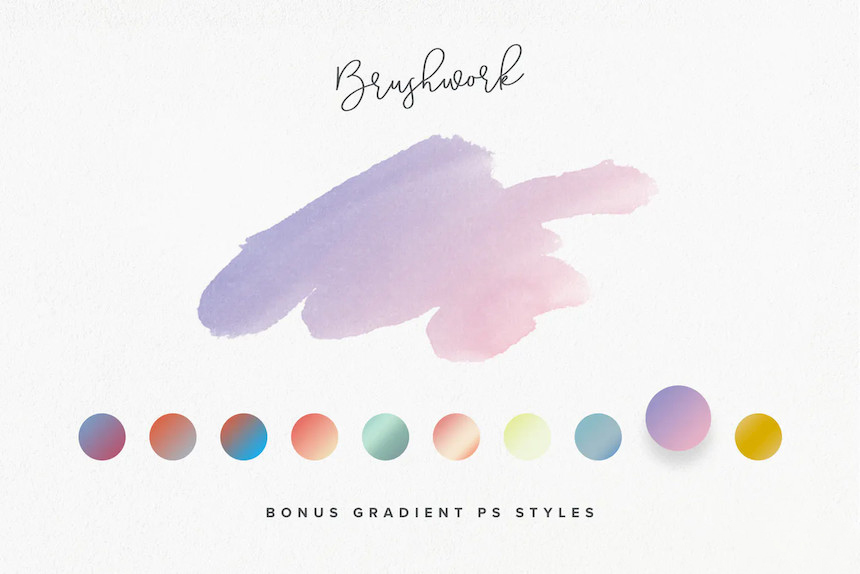 笔刷资源-水彩和丙烯酸颜料ps和procreate艺术印章笔刷合集 笔刷资源 sucaiwan.com