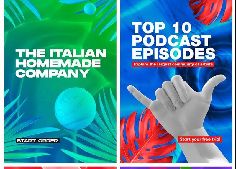 潮流抽象摇滚嘻哈图片手势艺术酸性海报背景PSD设计模板 图片素材 sucaiwan.com