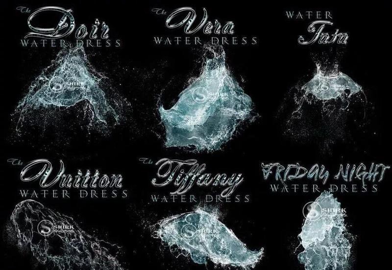 超炫酷爆炸式水花缠绕水滴水群飞溅特效PS笔刷(笔刷+PSD+教程) 笔刷资源 sucaiwan.com