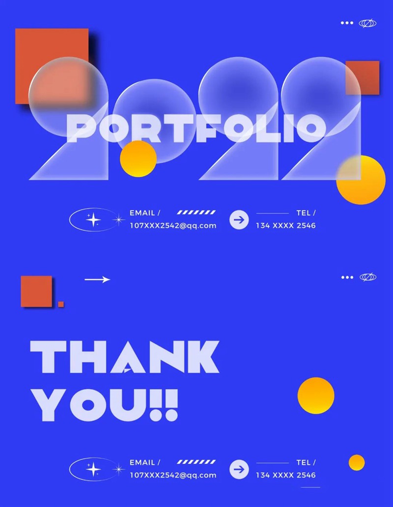 36套2022作品集封面封底PSD模板 图片素材 sucaiwan.com