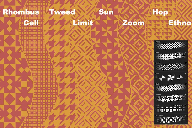 Procreate笔刷-几何抽象纹理填充笔刷素材下载 笔刷资源 sucaiwan.com