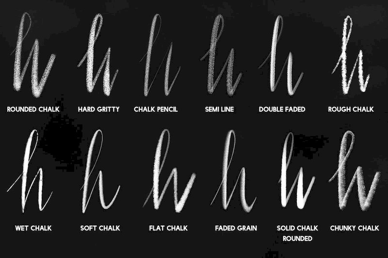 Procreate笔刷-手写文字绘画粉笔笔刷素材下载 笔刷资源 sucaiwan.com