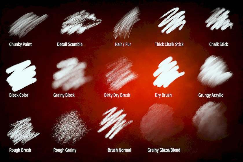 Procreate笔刷-照片油漆人像毛发绘画笔刷素材资源 笔刷资源 sucaiwan.com