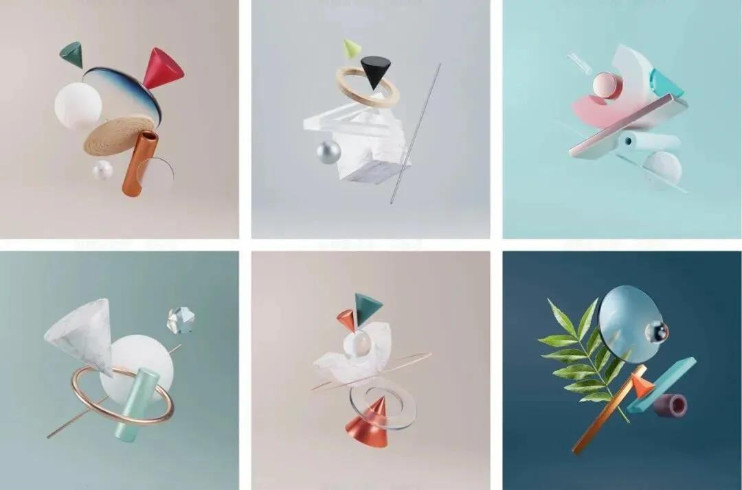 作品集封面装饰3D抽象素材 图片素材 sucaiwan.com