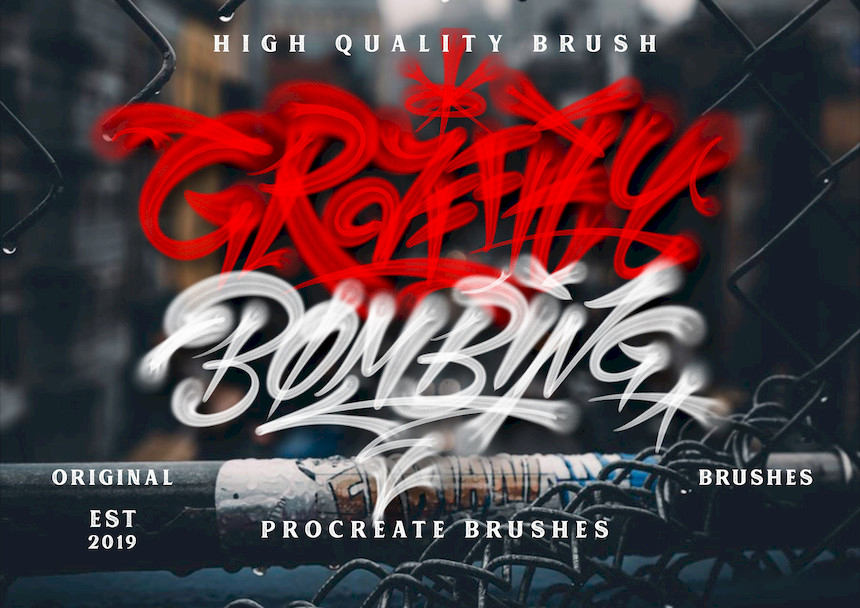 Procreate笔刷-涂鸦滴水飞溅艺术画笔笔刷资源下载 笔刷资源 sucaiwan.com