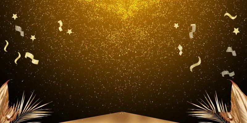 金色线条粒子光效背景图PSD海报模板 图片素材 sucaiwan.com