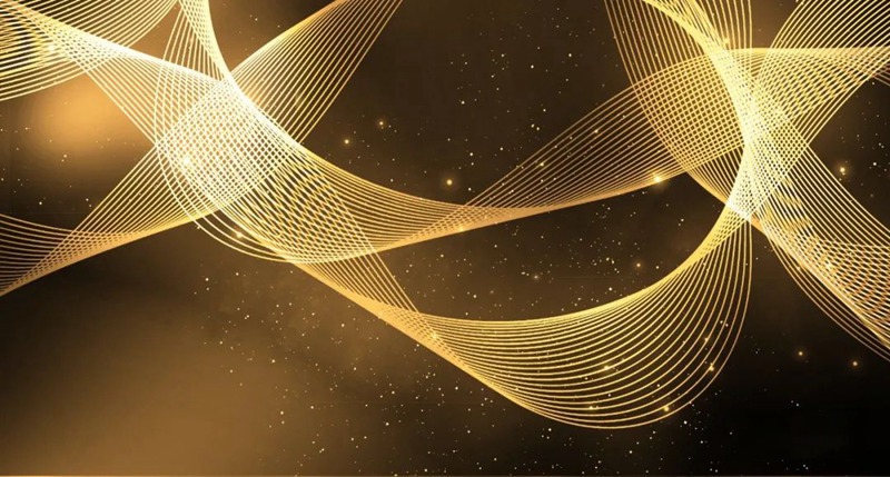 金色线条粒子光效背景图PSD海报模板 图片素材 sucaiwan.com