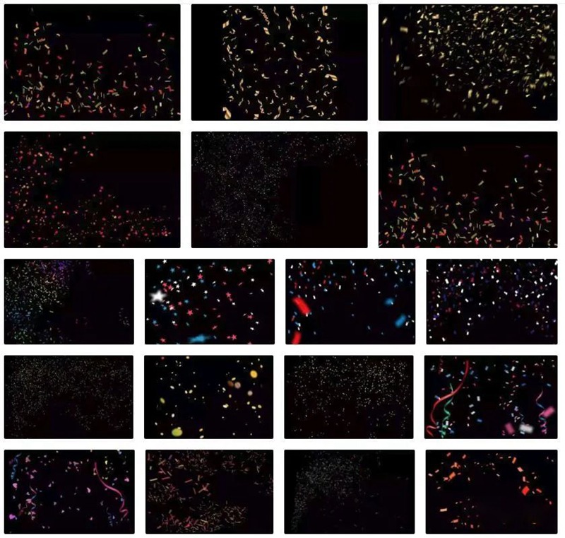 缤纷糖果彩色纸屑彩带超清透明JPG素材合集 图片素材 sucaiwan.com
