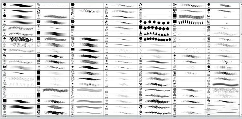 PS笔刷手绘抽象书法毛笔水墨素材包 笔刷资源 sucaiwan.com