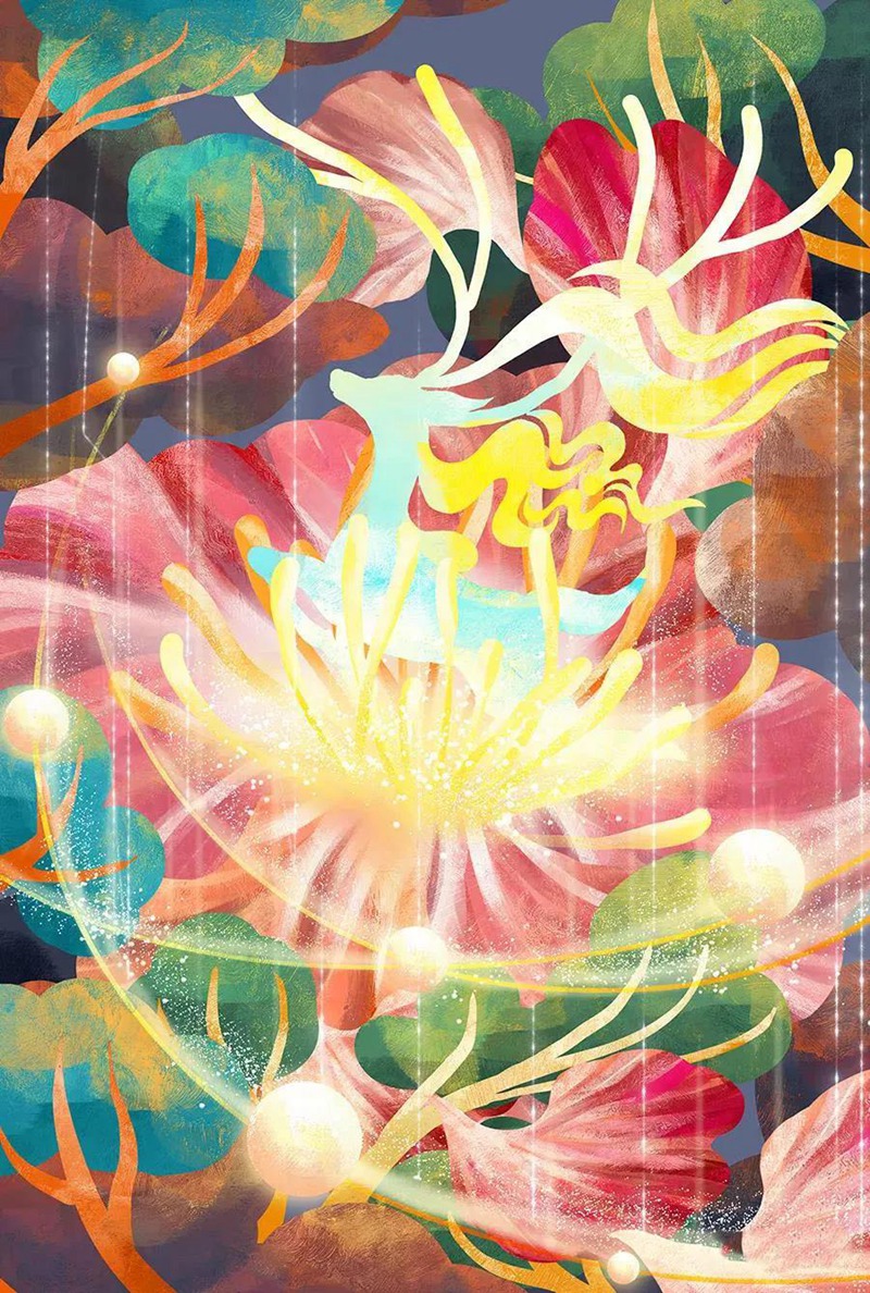 122款敦煌插画PSD源文件 图片素材 sucaiwan.com