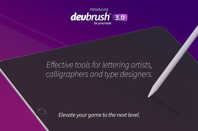 Procreate笔刷-DevBrush3.0手写艺术字体书法笔刷素材下载 笔刷资源 sucaiwan.com