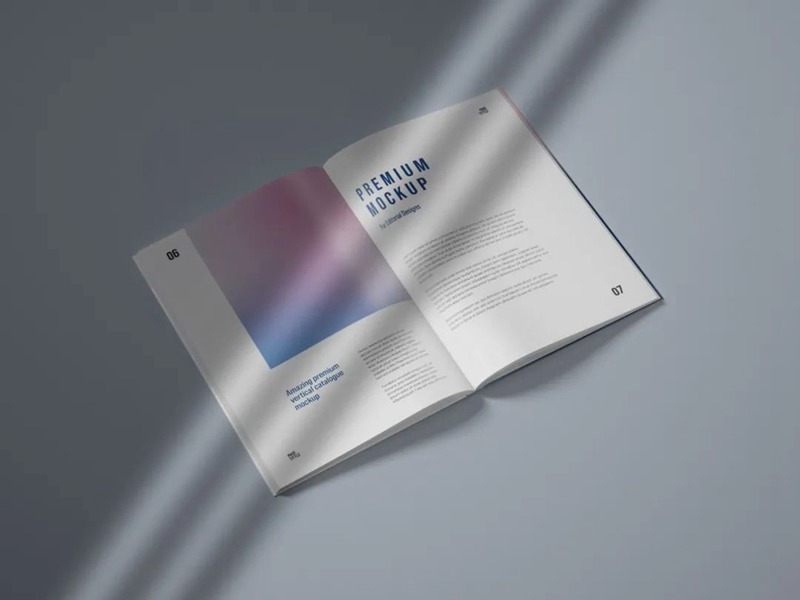 高端精装书籍杂志画册封面PSD样机 图片素材 sucaiwan.com