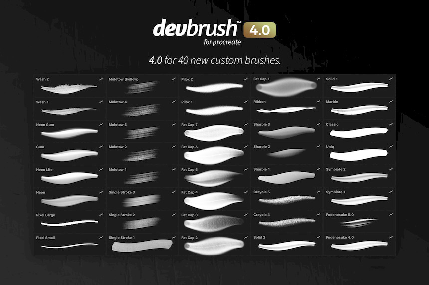 Procreate笔刷-手写艺术涂鸦书法字体笔刷素材 笔刷资源 第2张-素材湾丨精选海外优质设计素材资源 Procreate笔刷-手写艺术涂鸦书法字体笔刷素材 笔刷资源 sucaiwan.com