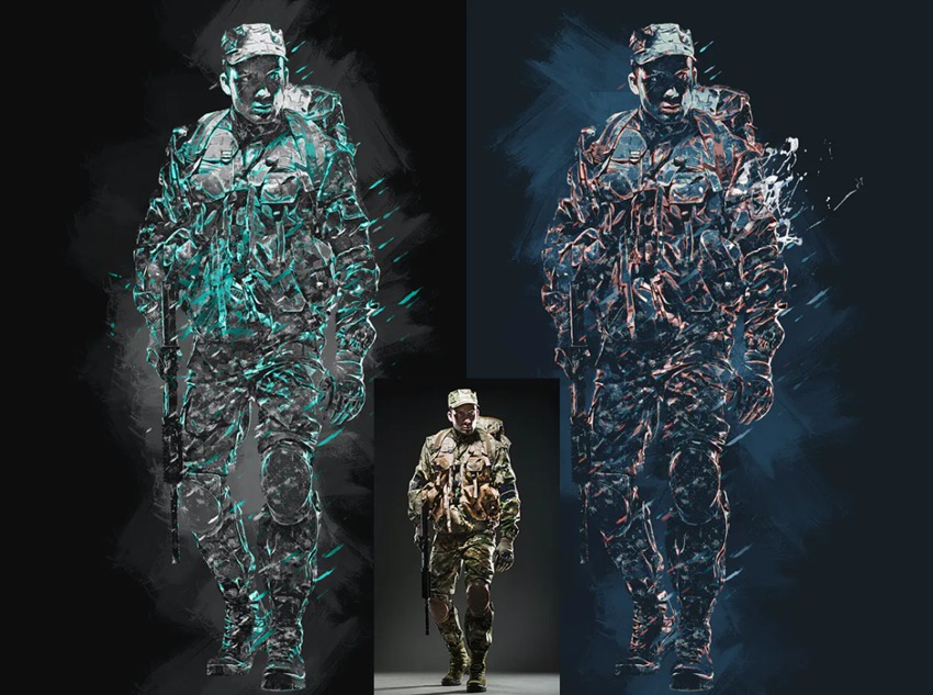 PS笔刷-彩色艺术素描绘画创作工具包[动作/笔刷/纹理] 笔刷资源 sucaiwan.com