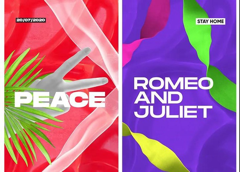 潮流抽象摇滚嘻哈图片手势艺术酸性海报背景PSD设计模板 图片素材 sucaiwan.com