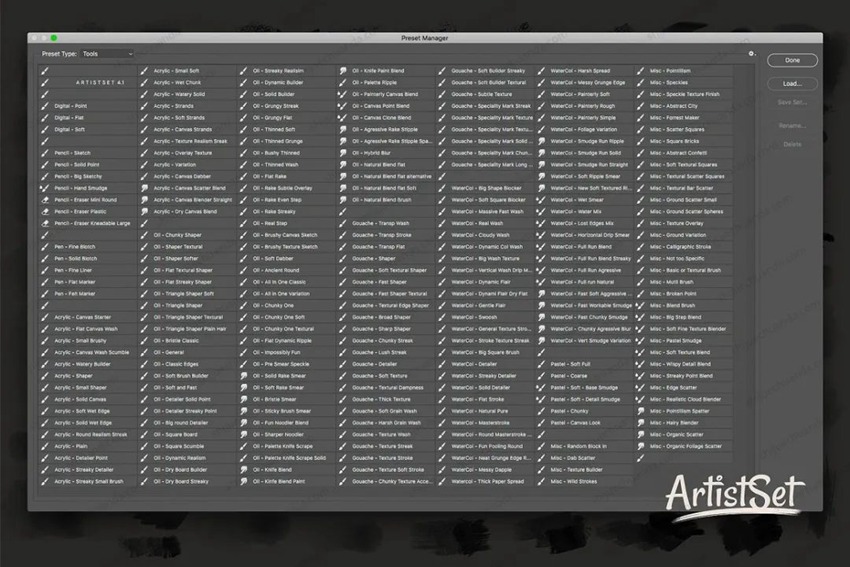 绘画画笔水彩油画PS笔刷资源 笔刷资源 sucaiwan.com