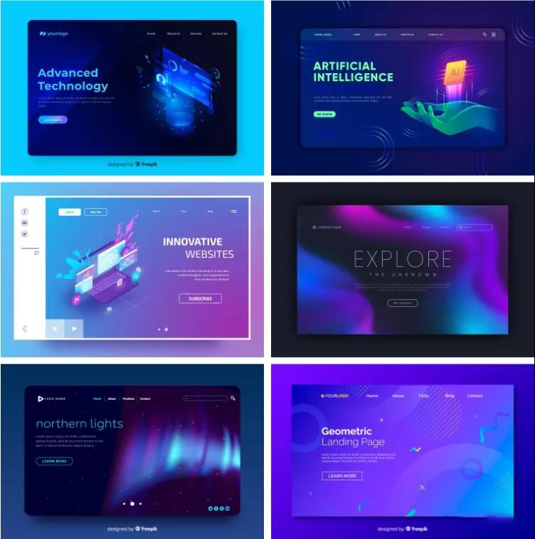 潮流炫彩时尚AI抽象背景模板 图片素材 sucaiwan.com