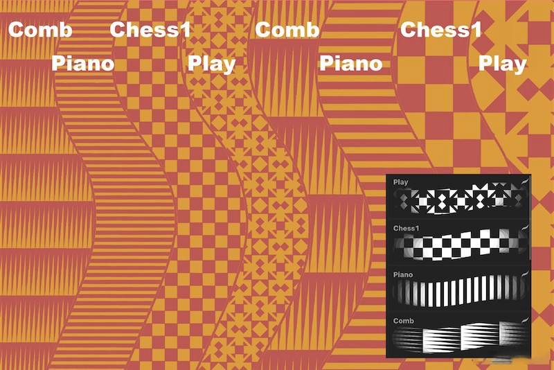 Procreate笔刷-几何抽象纹理填充笔刷素材下载 笔刷资源 sucaiwan.com