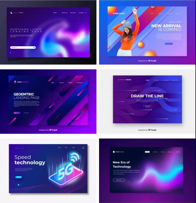 潮流炫彩时尚AI抽象背景模板 图片素材 sucaiwan.com