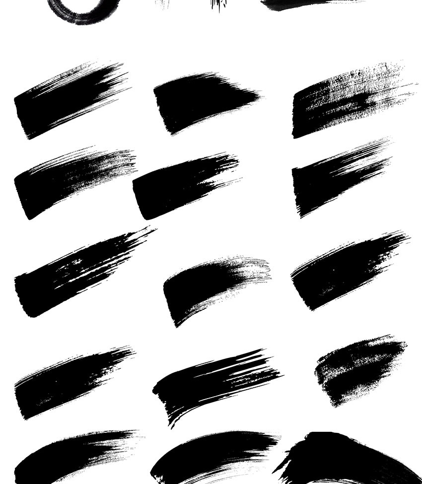 PS笔刷-超美中国古风水墨书法毛笔字体画笔笔触 笔刷资源 sucaiwan.com