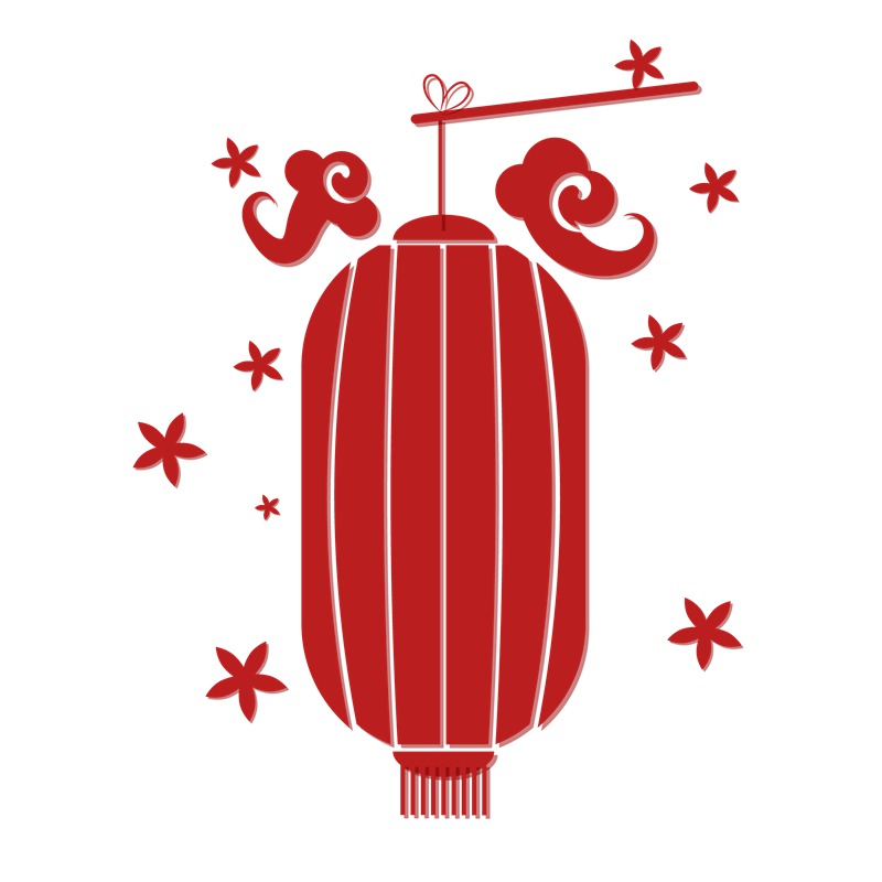 灯笼喜庆节日卡通手绘登录装饰PNG素材 图片素材 sucaiwan.com